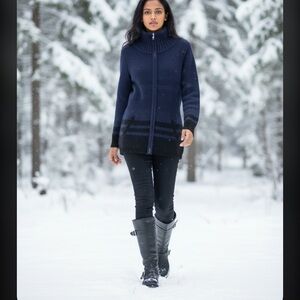 Women's Navy Blue Sweater merona size large sku 2906